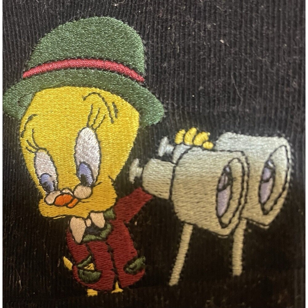 VTG Looney Tunes Tweety And Sylvester Bird Watcher Vest Acme Clothing Co. Small - Picture 3 of 5